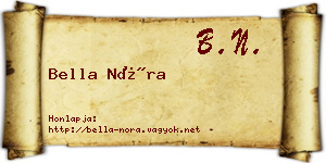 Bella Nóra névjegykártya